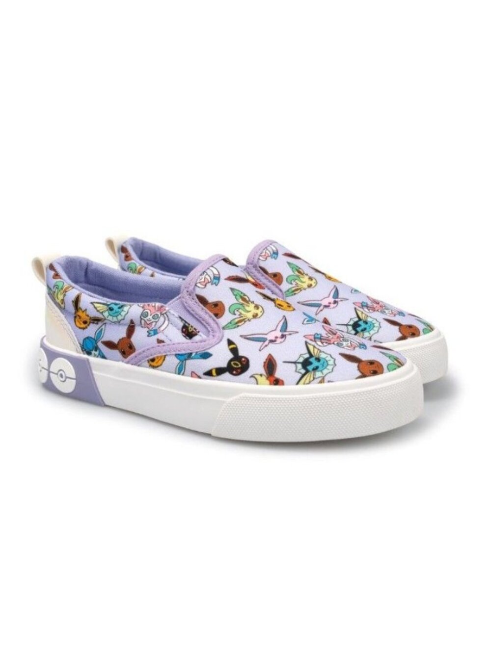Pokémon Eevee Evolutions Ground Up Shoes Size 2 Slip On Sneakers NWT Multi-Color